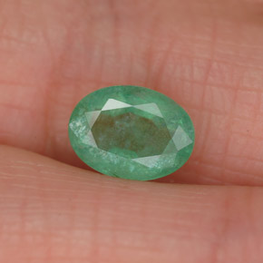 Esmeralda verde natural de 1,17 ct, corte óvalo, SI-I1
