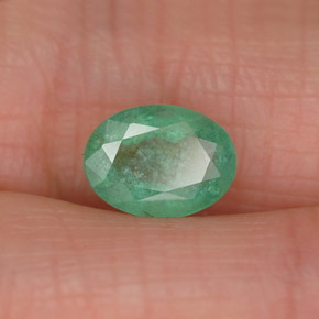 Esmeralda verde natural de 1,17 ct, corte óvalo, SI-I1