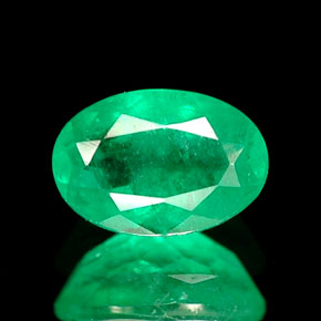 Esmeralda verde natural de 0,51 ct, corte óvalo, SI-I1