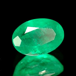 Esmeralda verde natural de 0,51 ct, corte óvalo, SI-I1