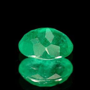 Esmeralda verde natural de 0,51 ct, corte óvalo, SI-I1
