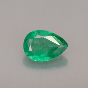 Esmeralda verde natural de 0,48 ct, en forma de pera, SI-I1
