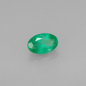 Esmeralda verde natural de 0,46 ct, corte óvalo, SI-I1