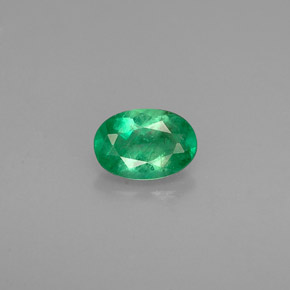 Esmeralda verde natural de 0,48 ct, corte óvalo, I1