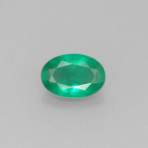 Esmeralda verde natural de 0,52 ct, corte óvalo, I1