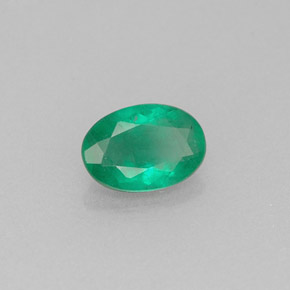 Esmeralda verde natural de 0,52 ct, corte óvalo, I1
