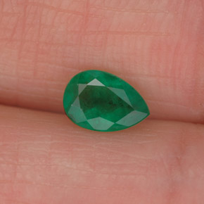 Esmeralda verde natural de 0,51 ct, en forma de pera, SI-I1