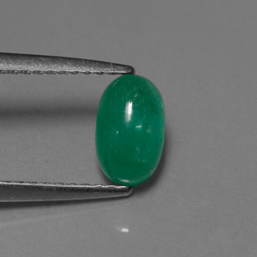Esmeralda verde natural de 0,90 ct, transparente, transparente / translúcido