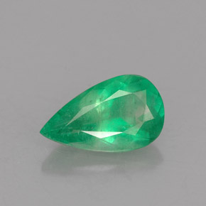 Esmeralda Verde natural de 1.25 ct, En forma de pera, SI-I1