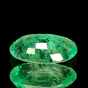Esmeralda verde natural de 0,32 ct, corte óvalo, I1