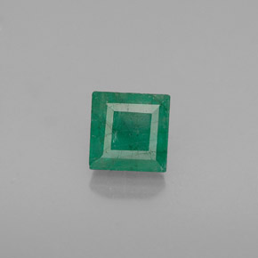 Esmeralda verde natural de 0,59 ct, cuadrado, I1