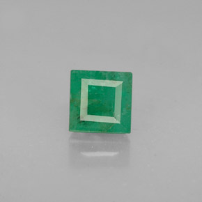 Esmeralda verde natural de 0,71 ct, cuadrado, I1