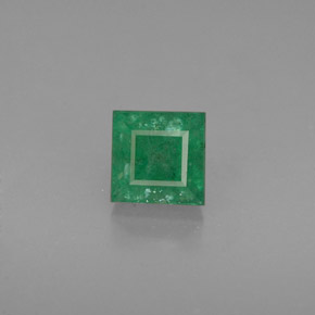 Esmeralda verde natural de 0,77 ct, cuadrado, I1