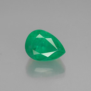 Esmeralda verde natural de 1,00 ct, en forma de pera, SI-I1