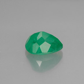 Esmeralda verde natural de 1,00 ct, en forma de pera, SI-I1
