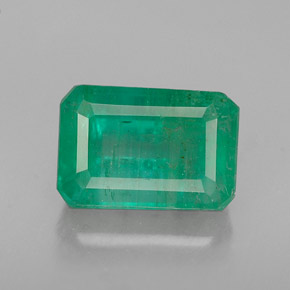 Esmeralda verde natural de 1,93 ct, corte esmeralda, I1