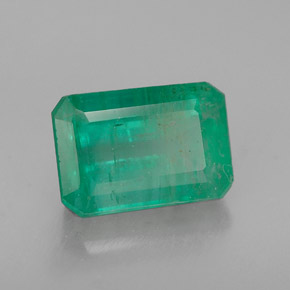 Esmeralda verde natural de 1,93 ct, corte esmeralda, I1