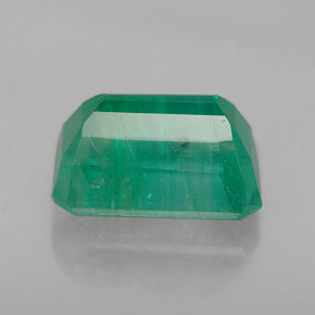 Esmeralda verde natural de 1,93 ct, corte esmeralda, I1