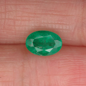 Esmeralda verde natural de 0,76 ct, corte óvalo, SI-I1