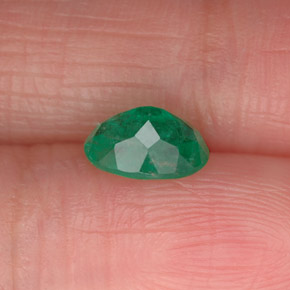 Esmeralda verde natural de 0,76 ct, corte óvalo, SI-I1
