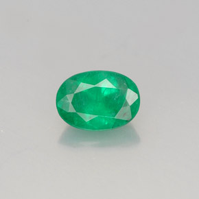 Esmeralda verde natural de 0,77 ct, corte óvalo, SI-I1