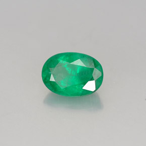 Esmeralda verde natural de 0,77 ct, corte óvalo, SI-I1
