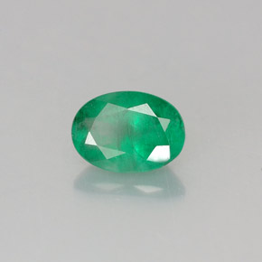 Esmeralda verde natural de 0,72 ct, corte óvalo, SI-I1