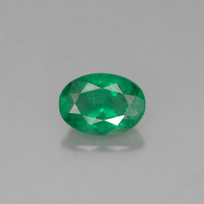 Esmeralda verde natural de 0,76 ct, corte óvalo, SI-I1