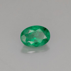 Esmeralda verde natural de 0,76 ct, corte óvalo, SI-I1