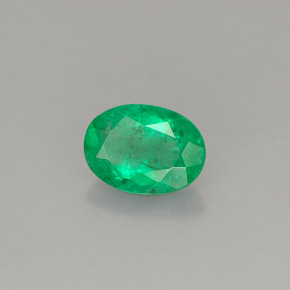 Esmeralda verde natural de 0,76 ct, corte óvalo, SI-I1
