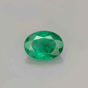 Esmeralda verde natural de 0,83 ct, corte óvalo, I1