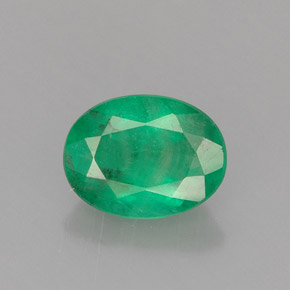 Esmeralda verde natural de 0,95 ct, corte óvalo, I1