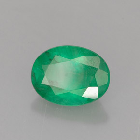 Esmeralda verde natural de 0,95 ct, corte óvalo, I1