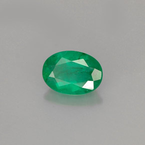 Esmeralda verde natural de 0,67 ct, corte óvalo, I1