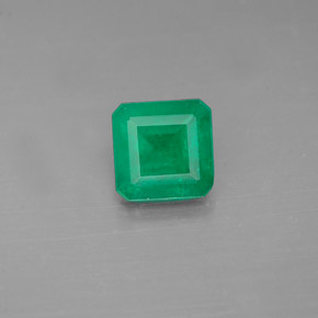 Esmeralda verde natural de 0,63 ct, corte esmeralda, I1
