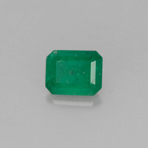 Esmeralda verde natural de 0,51 ct, corte esmeralda, I1