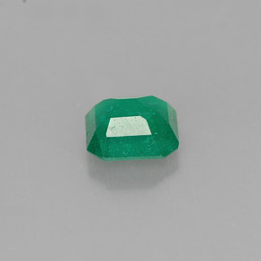 Esmeralda verde natural de 0,50 ct, corte esmeralda, I1