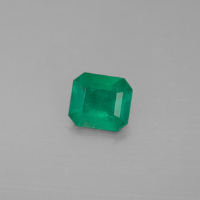 Esmeralda verde natural de 0,47 ct, corte esmeralda, I1