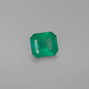 Esmeralda verde natural de 0,47 ct, corte esmeralda, I1