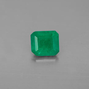 Esmeralda verde natural de 0,47 ct, corte esmeralda, I1