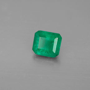 Esmeralda verde natural de 0,47 ct, corte esmeralda, I1
