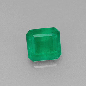 Esmeralda verde natural de 0,46 ct, corte esmeralda, I1