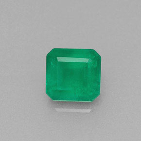 Esmeralda verde natural de 0,46 ct, corte esmeralda, I1