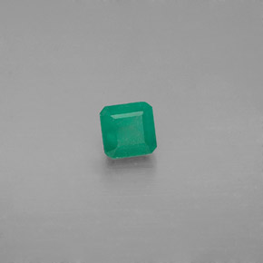 Esmeralda verde natural de 0,48 ct, corte esmeralda, I1