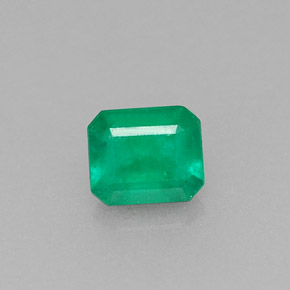 Esmeralda Verde natural de 0.34 ct, corte esmeralda, I1