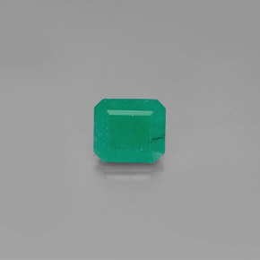 Esmeralda verde natural de 0,95 ct, corte esmeralda, I1