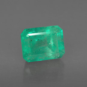 Esmeralda verde natural de 2,09 ct, corte esmeralda, I1