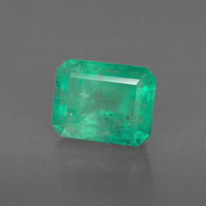 Esmeralda verde natural de 2,09 ct, corte esmeralda, I1