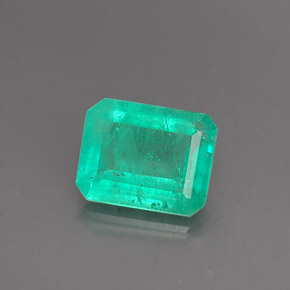 Esmeralda Verde natural de 1.11 ct, corte esmeralda, I1