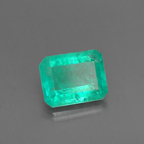 Esmeralda Verde natural de 1.11 ct, corte esmeralda, I1